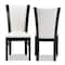 Baxton Studio Adley Modern Dark Brown Finished White Faux Leather Dining Chair, PK2 142-8034 - alternate 3